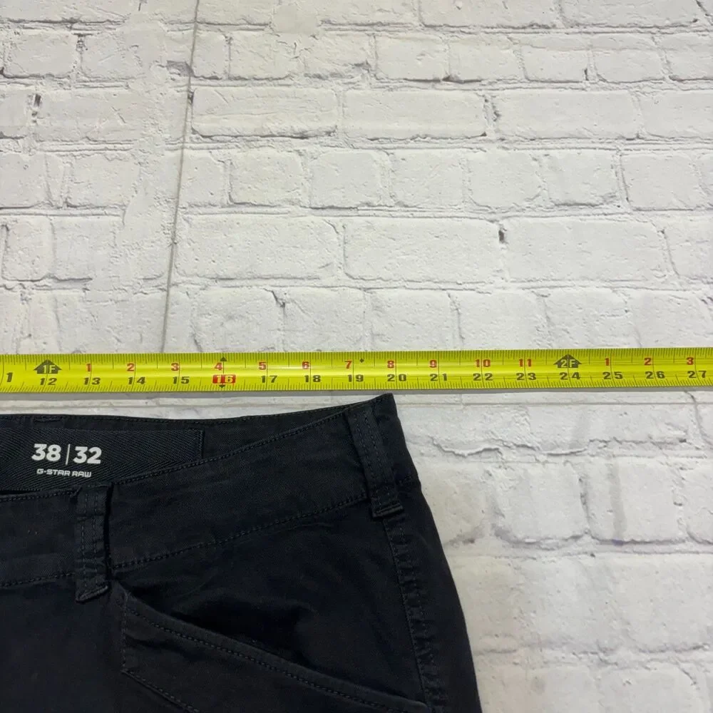 G-Star Raw Men Roxic Straight Tapered Cargo Pants Size 38x32 Black C132 -15